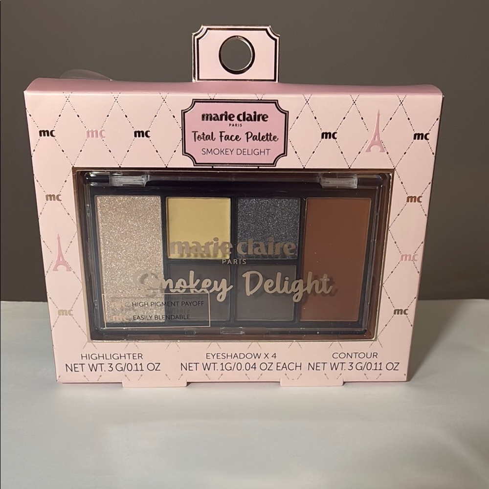 🌿Marie Claire Paris Total Face Palette – Smokey Delight